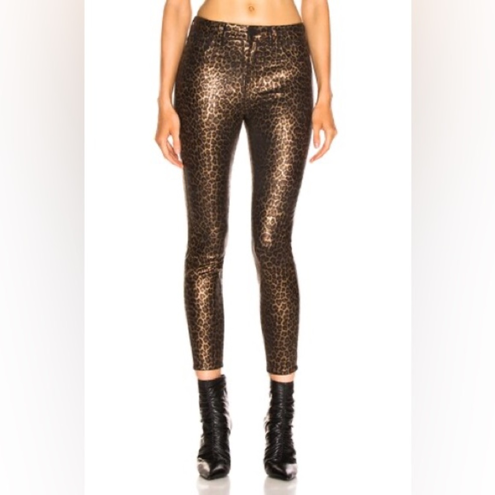L’agence Margot High Rise Leopard Crackle Jean
